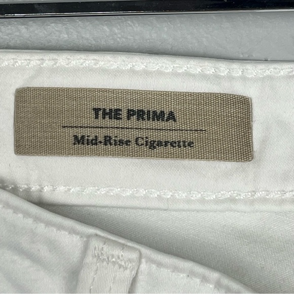 Adriano Goldschmied white The Prima mid-rise cigarette pants, size 31. - Picture 6 of 11